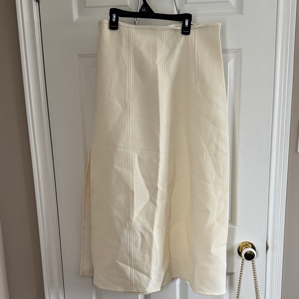 NWT Zara Elegant Cream A-Line Skirt - Picture 3 of 4